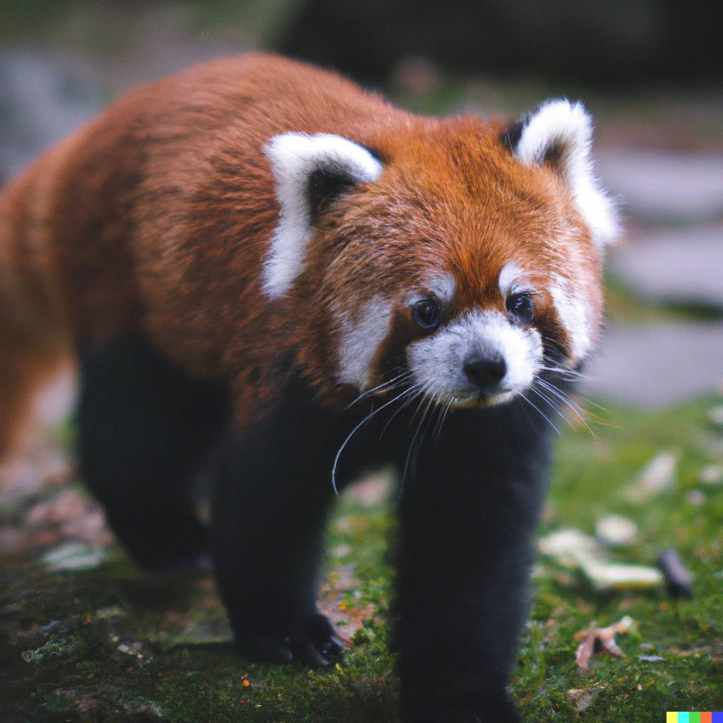 Prompt: A photograph of a Red Panda in Antarctica, 8K nature photography from a cinematic movie, 50mm f/1.2