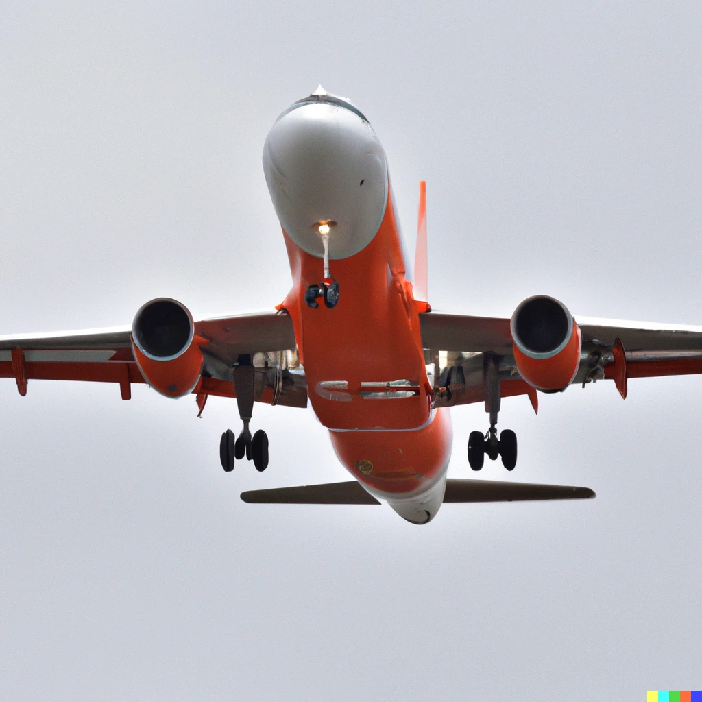 Prompt: An easyjet 747 landing at London Gatwick Airport, 85mm photograph, jetphotos, airline pictures