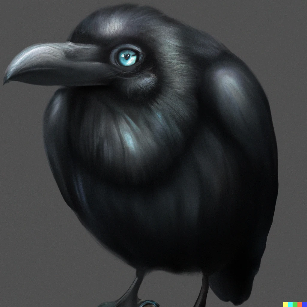Prompt: An anthropomorphic crow, photorealistic, a crow that resembles a human
