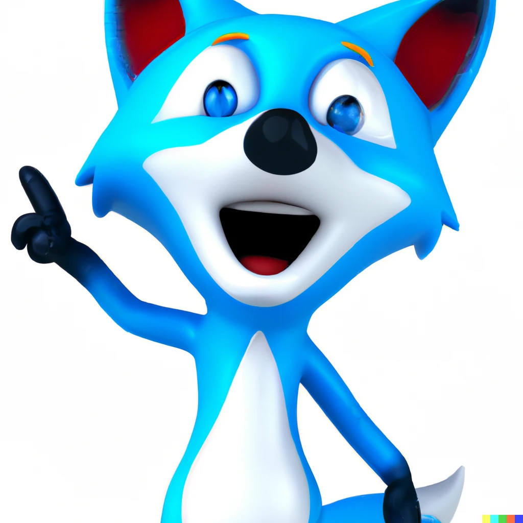 Prompt: Wow, that fox is blue! Why is the fox blue?