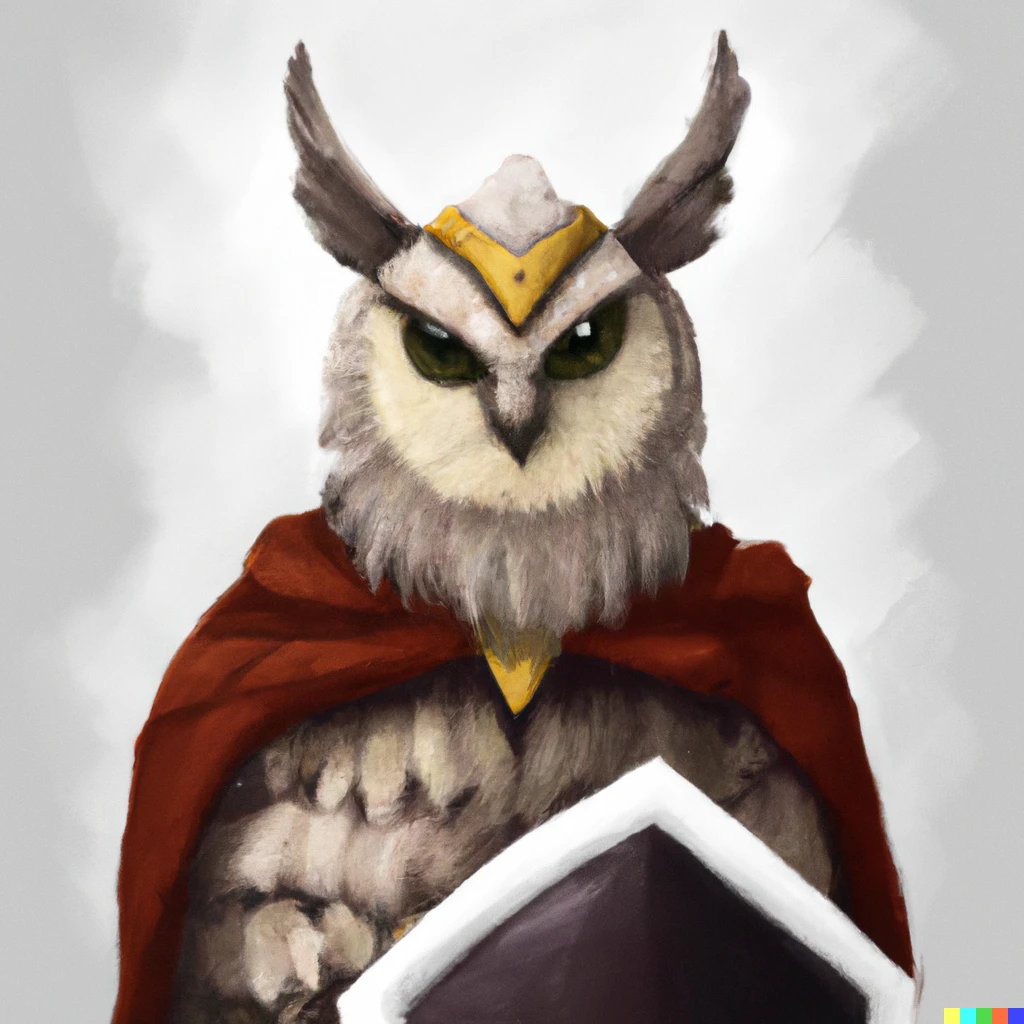Prompt: Owl elf warrior 