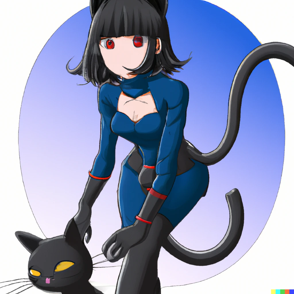 Prompt: catwoman japananime