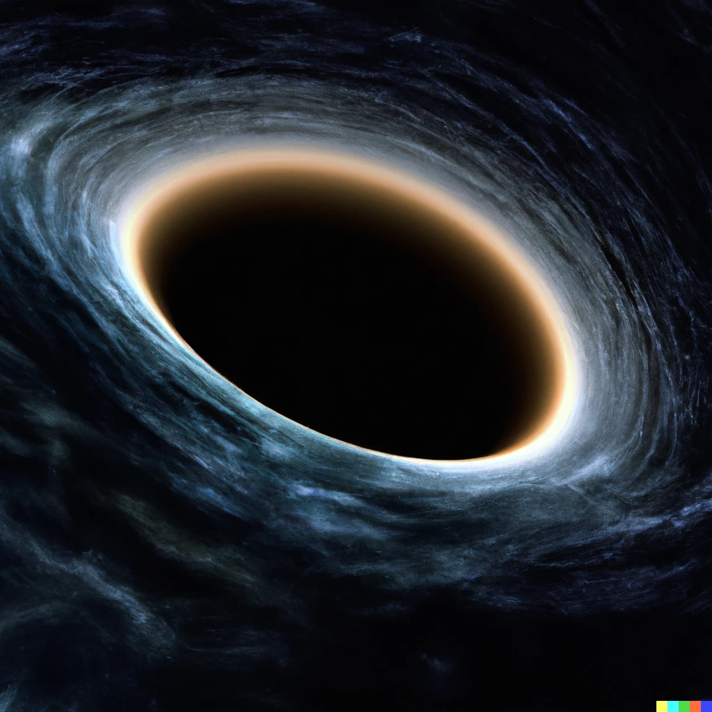 Prompt: Detailed photo of the interior of a black hole. 