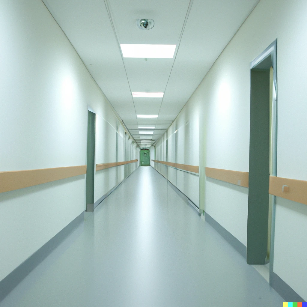 Prompt: An infinite corridor in a hospital
