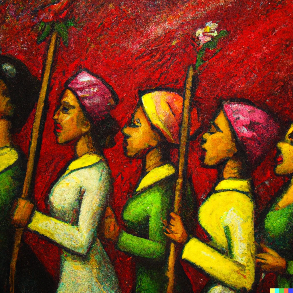 Prompt: A Romanticist oil painting of a workers revolution in Brazil