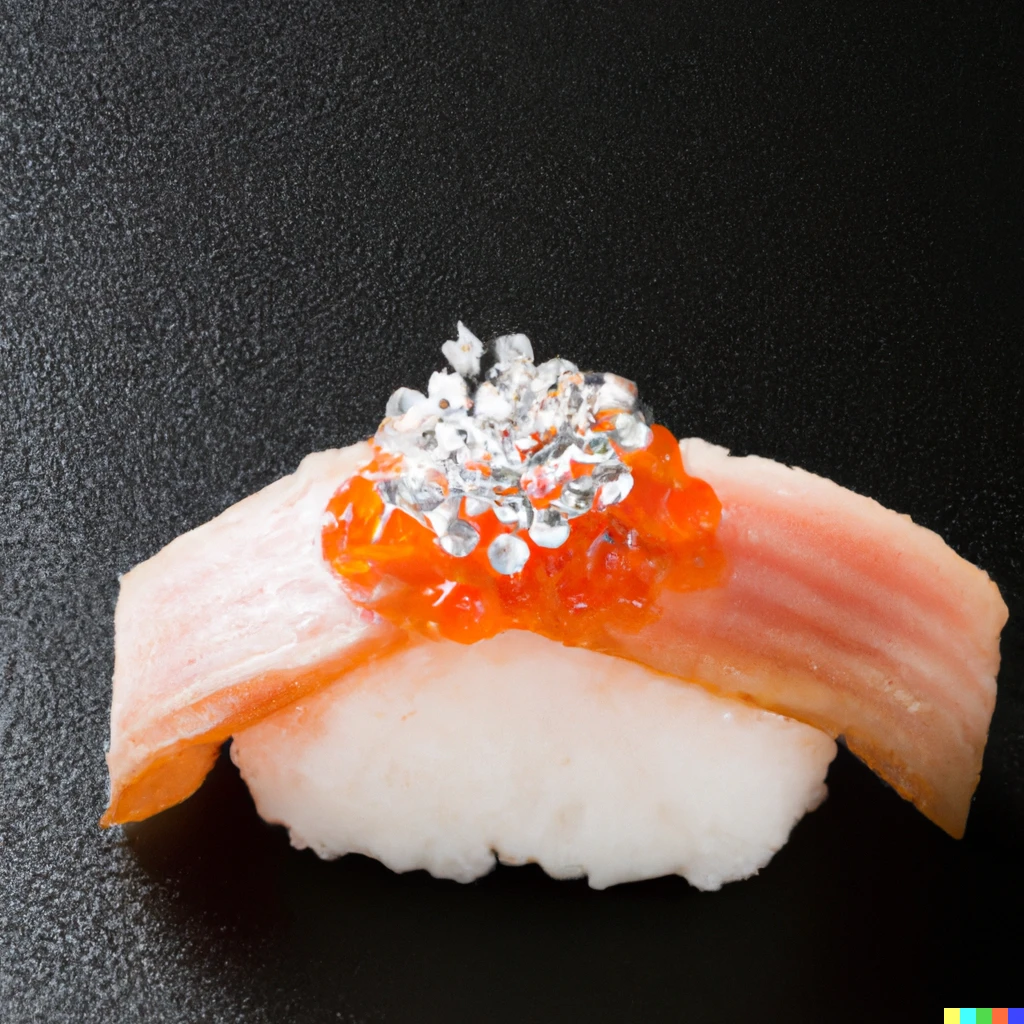 Prompt: Diamond sushi