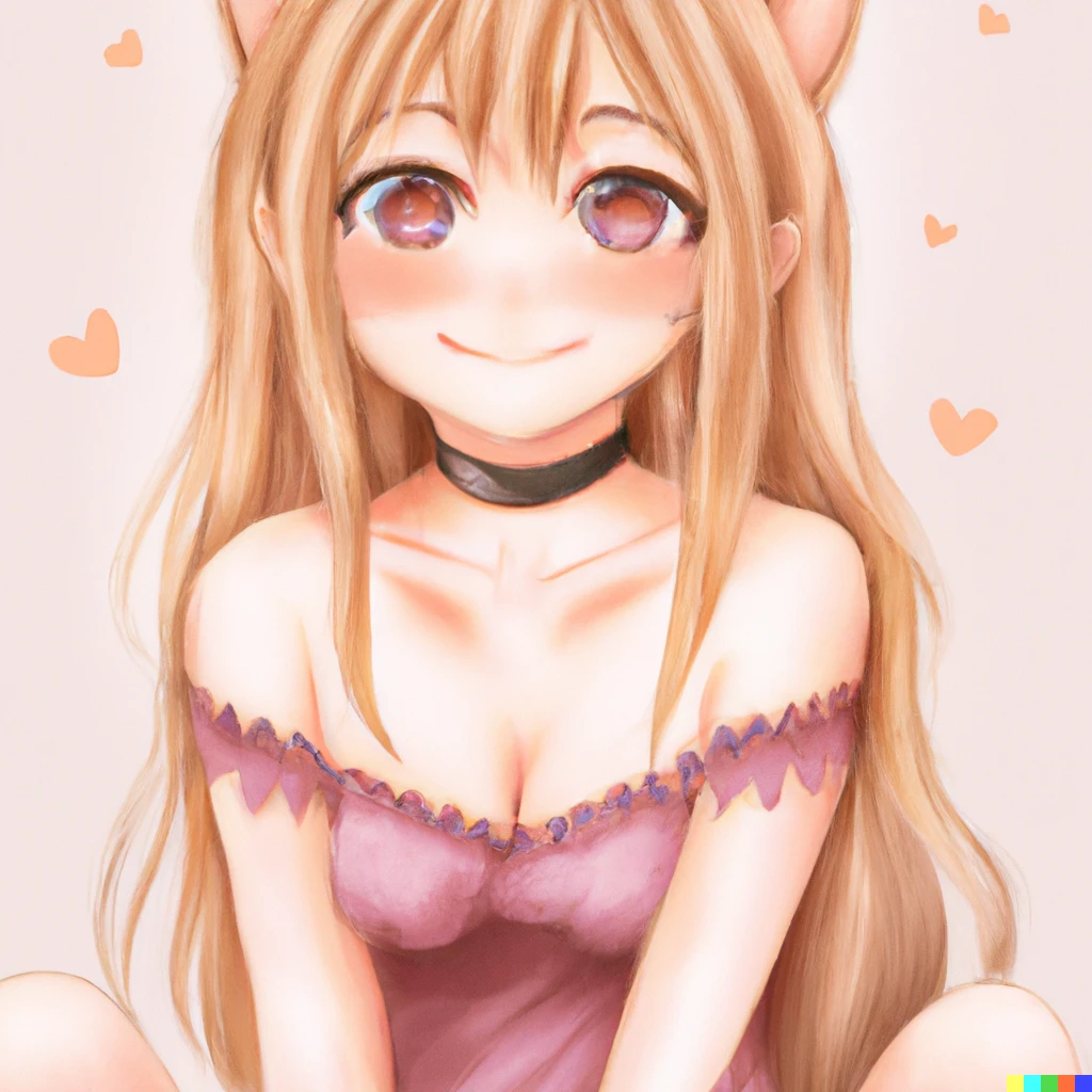 Prompt: A real-life cat-girl