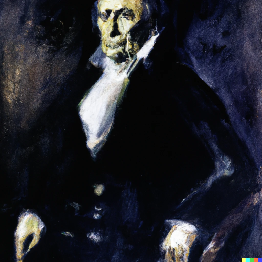Prompt: Francisco Goya Black Painting