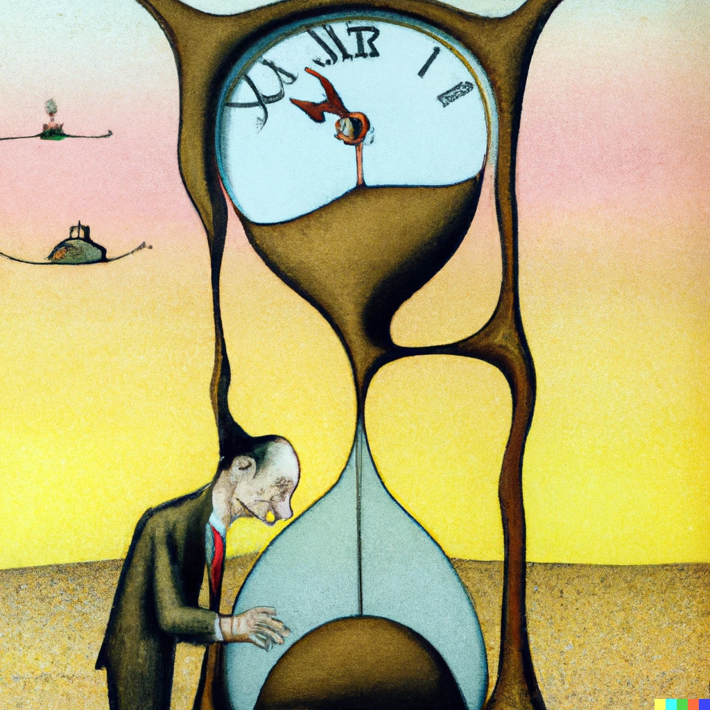 Prompt: Making amends with time, Salvador Dali