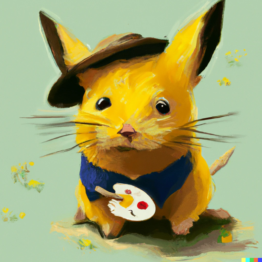 Prompt: pikachu, Vincent van Gogh