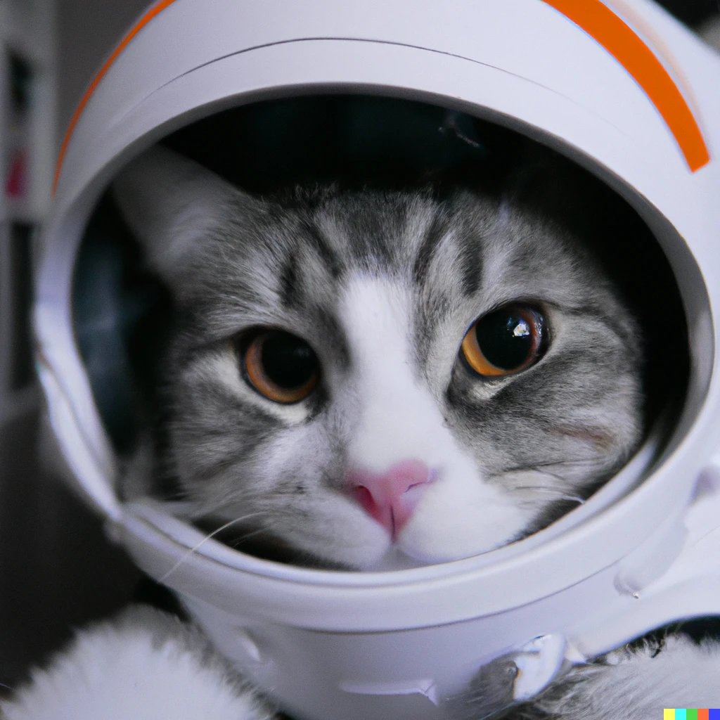 Prompt: High quality photo of cat astronaut 
