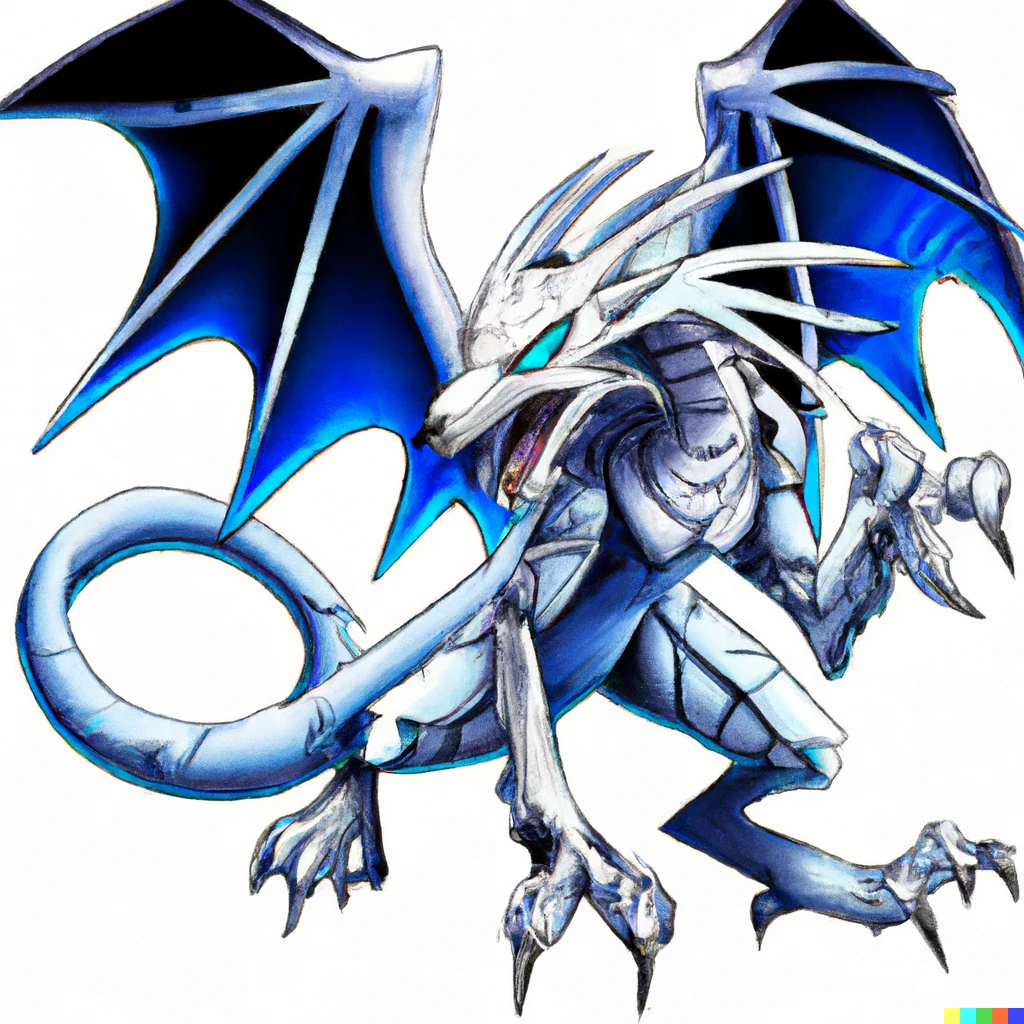 Prompt: Yu-Gi-Oh
dragon
Holy
Blue Eyes
white scale
Ultimate