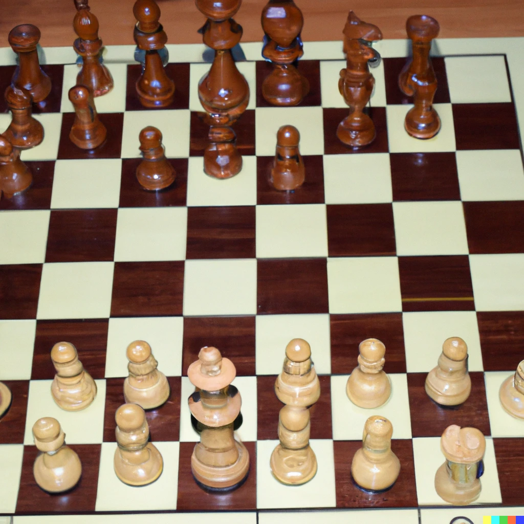 Prompt: The starting position of chess