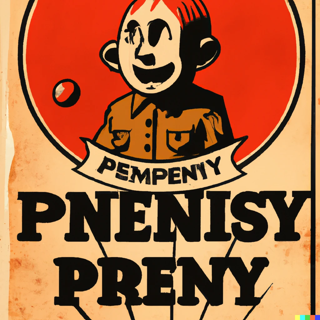 Prompt: Pennywise war propaganda poster