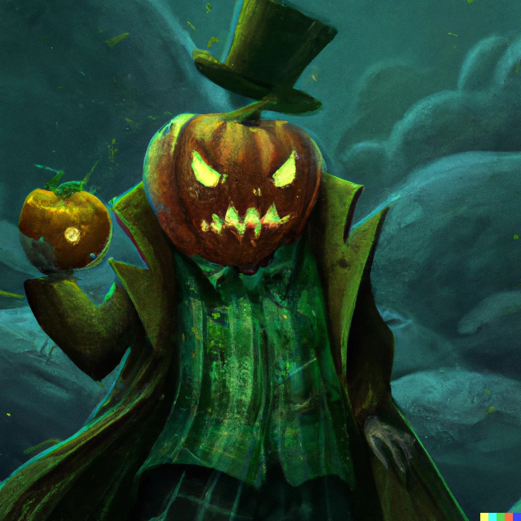 Prompt: Jack pumpkinhead in the Marvelous Land of Oz, digital art
