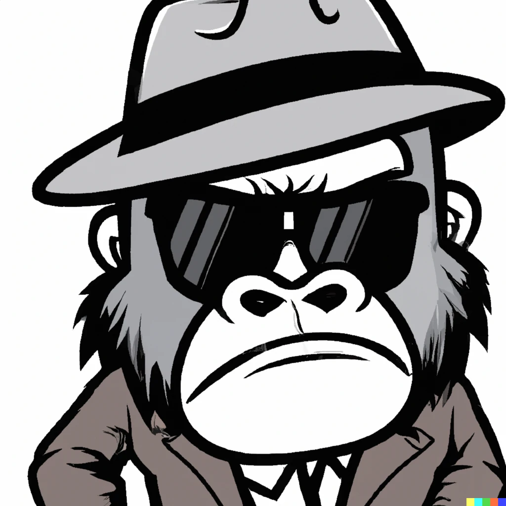 Prompt: Gorilla gangster