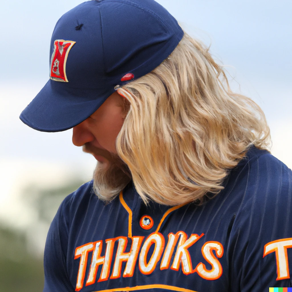 Prompt: Former mets pitcher who looks like Thor regrets leaving the mets 