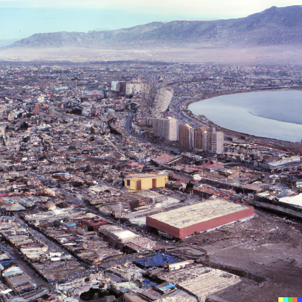 Prompt: ciudad de Iquique en 1986