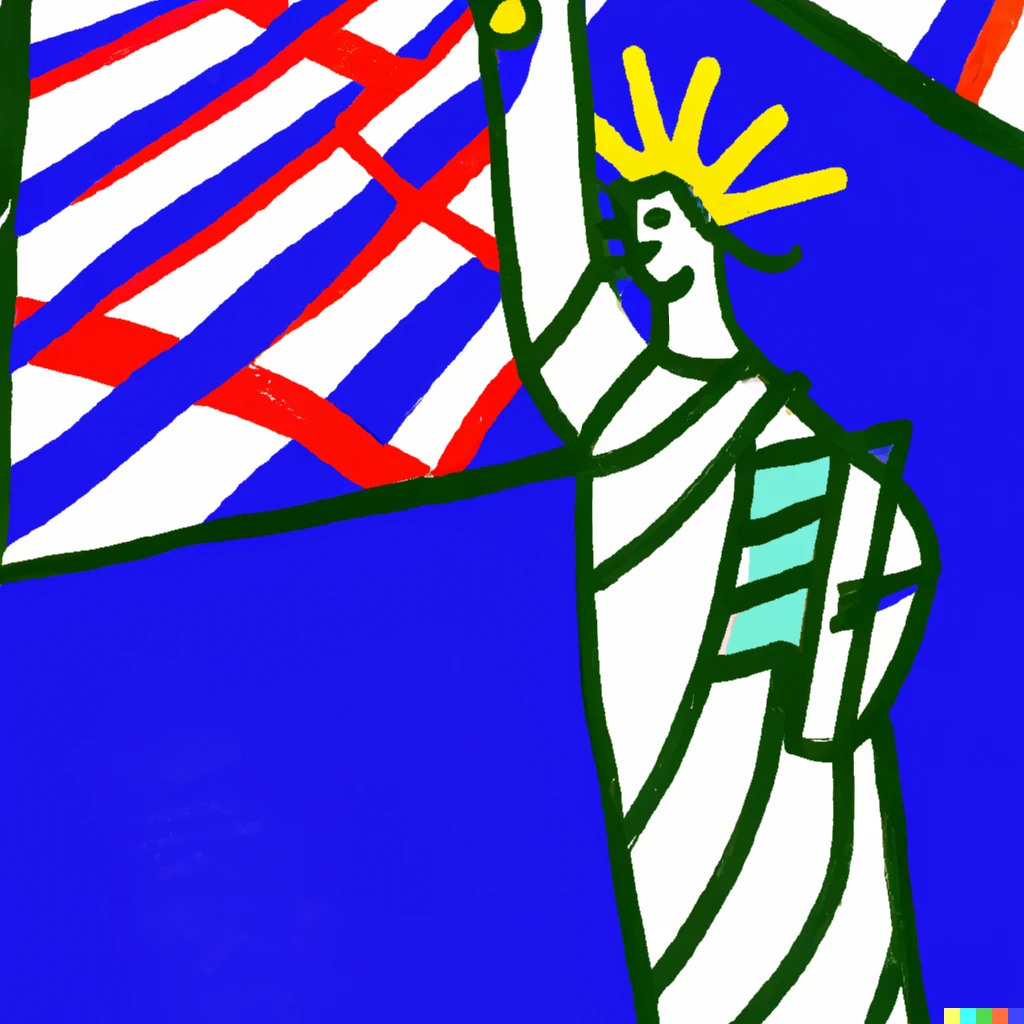 Prompt: Statue of liberty in style of Matisse 
