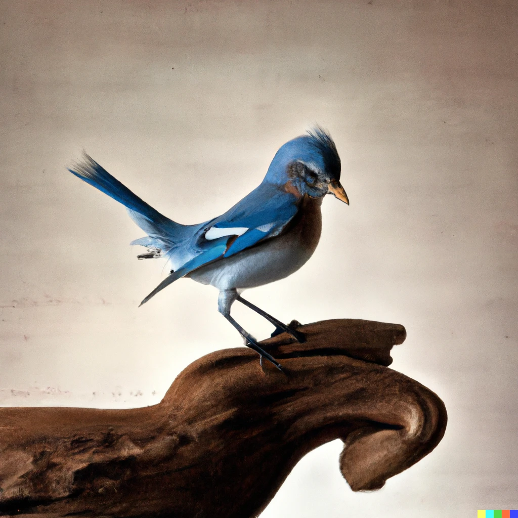 Prompt: The Twitter Bird, photographed by Annie Leibovitz
