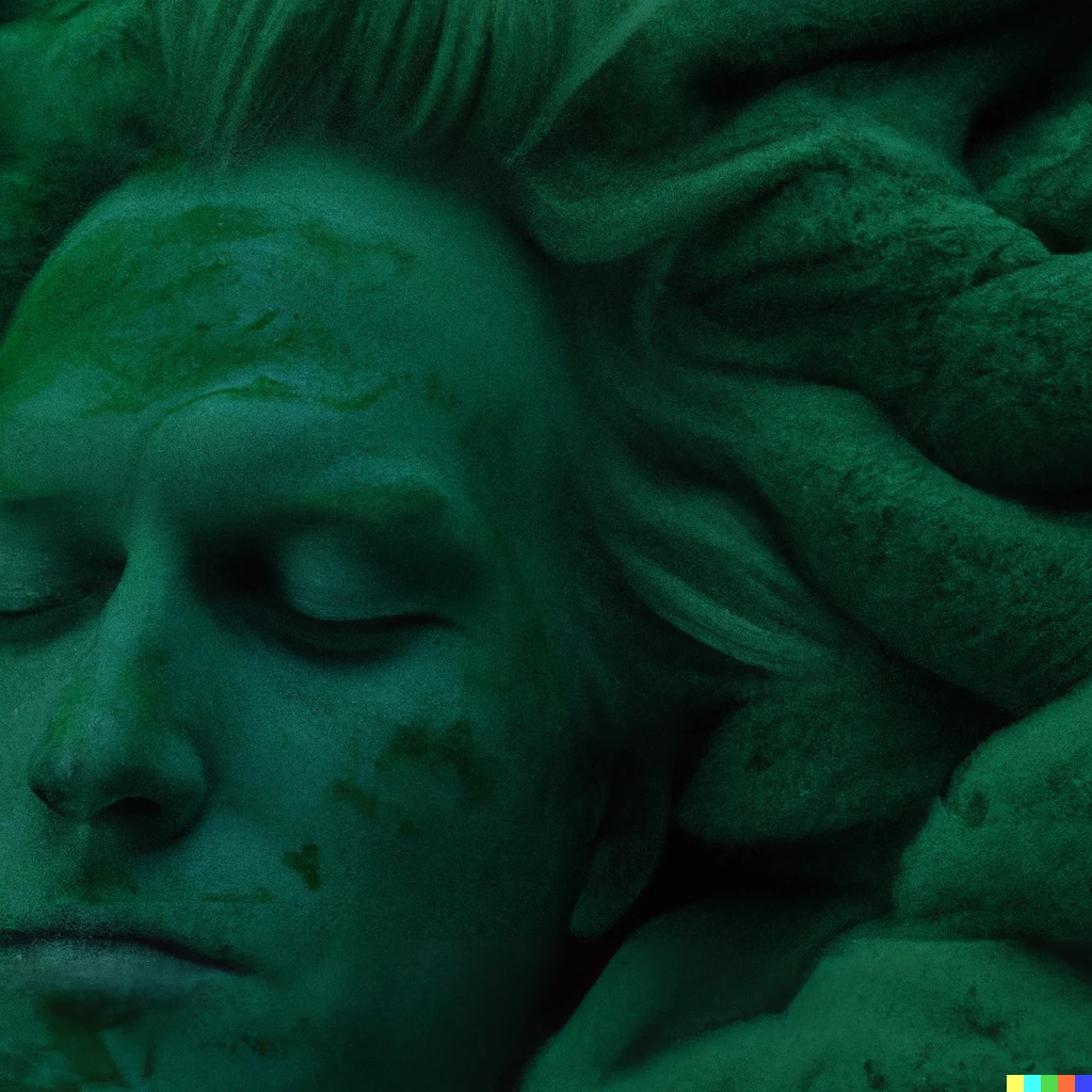 Prompt: Colorless green ideas sleep furiously, surreal, photorealistic, high-resolution