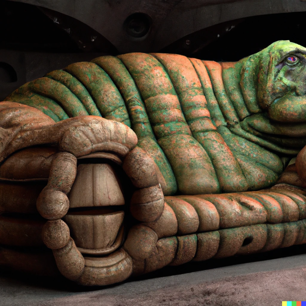 Prompt: Jabba the Hutt couch, digital art