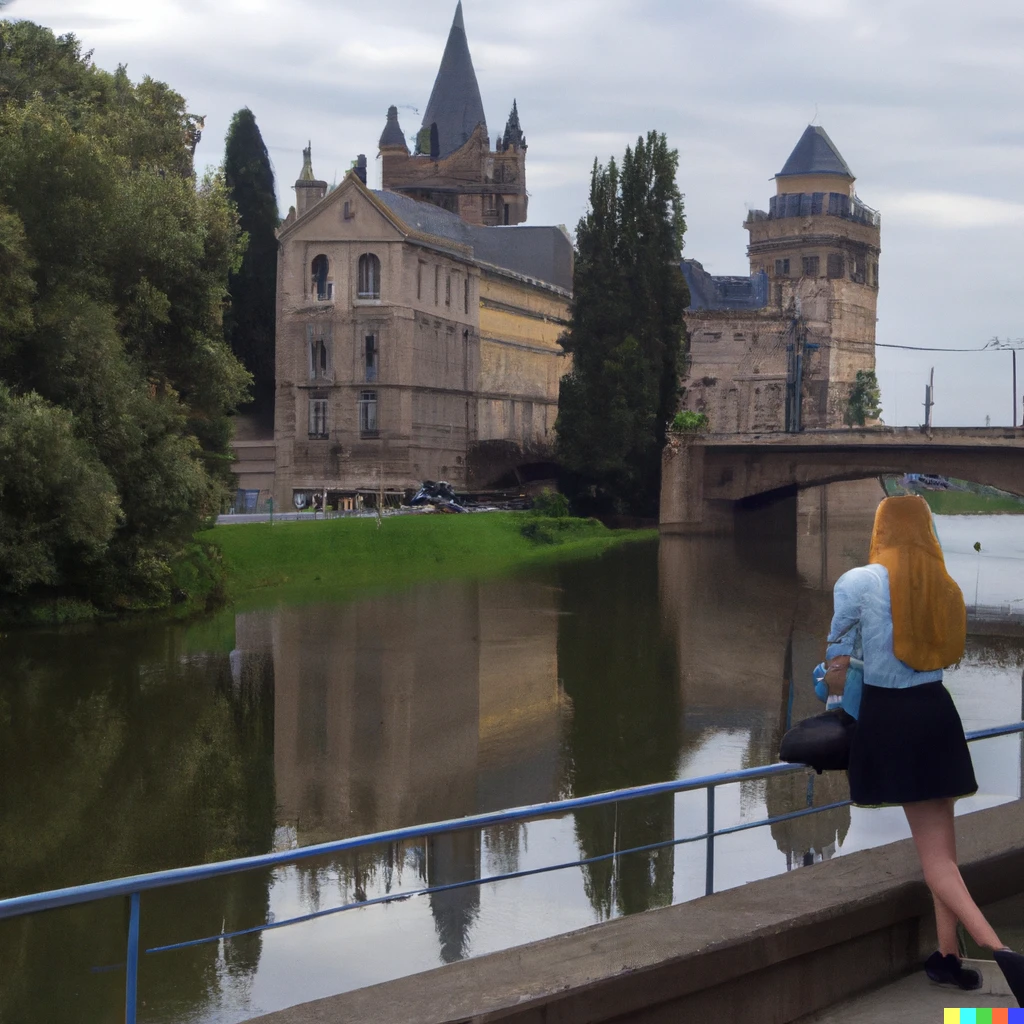 Prompt: a student in metz