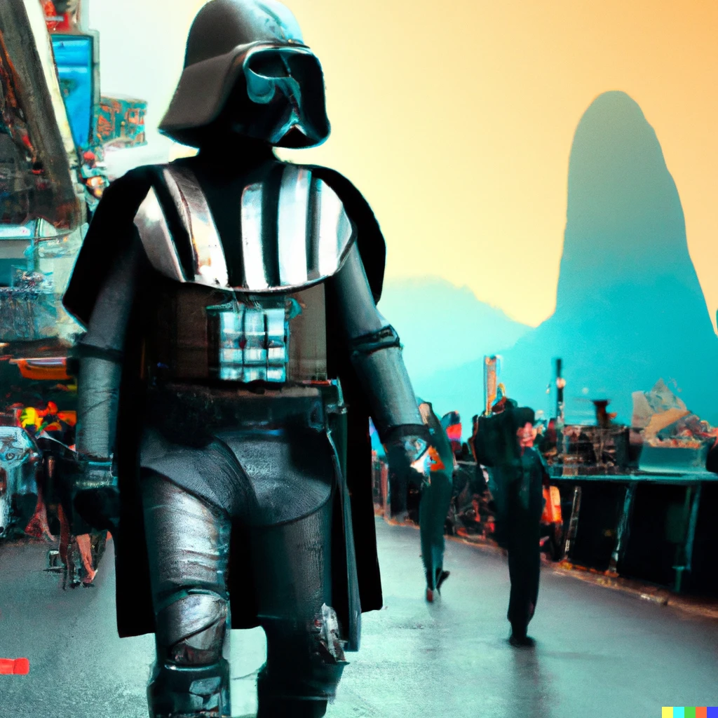Prompt:  The Mandalorian walking in Hong Kong, highly detailed, 8K, magazine cover