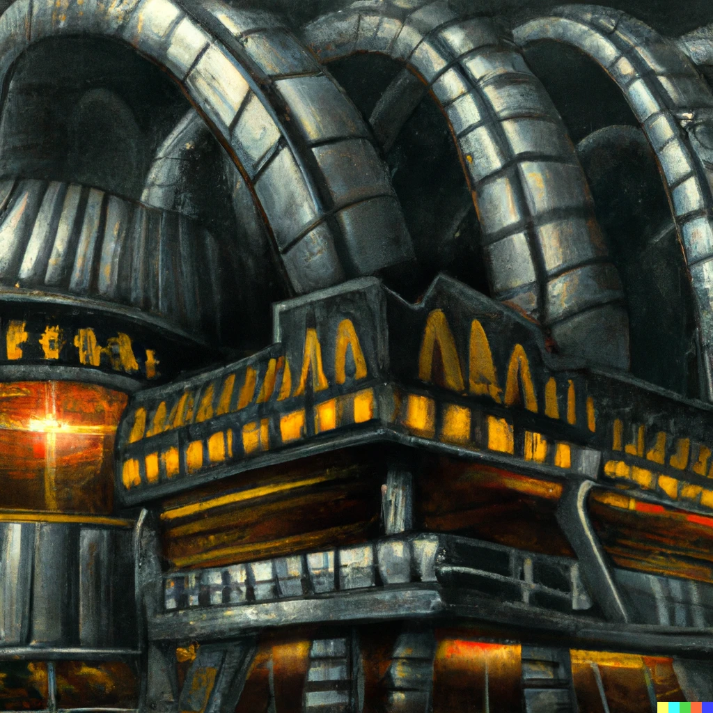 Prompt: McDonalds in the style of H.R. Giger