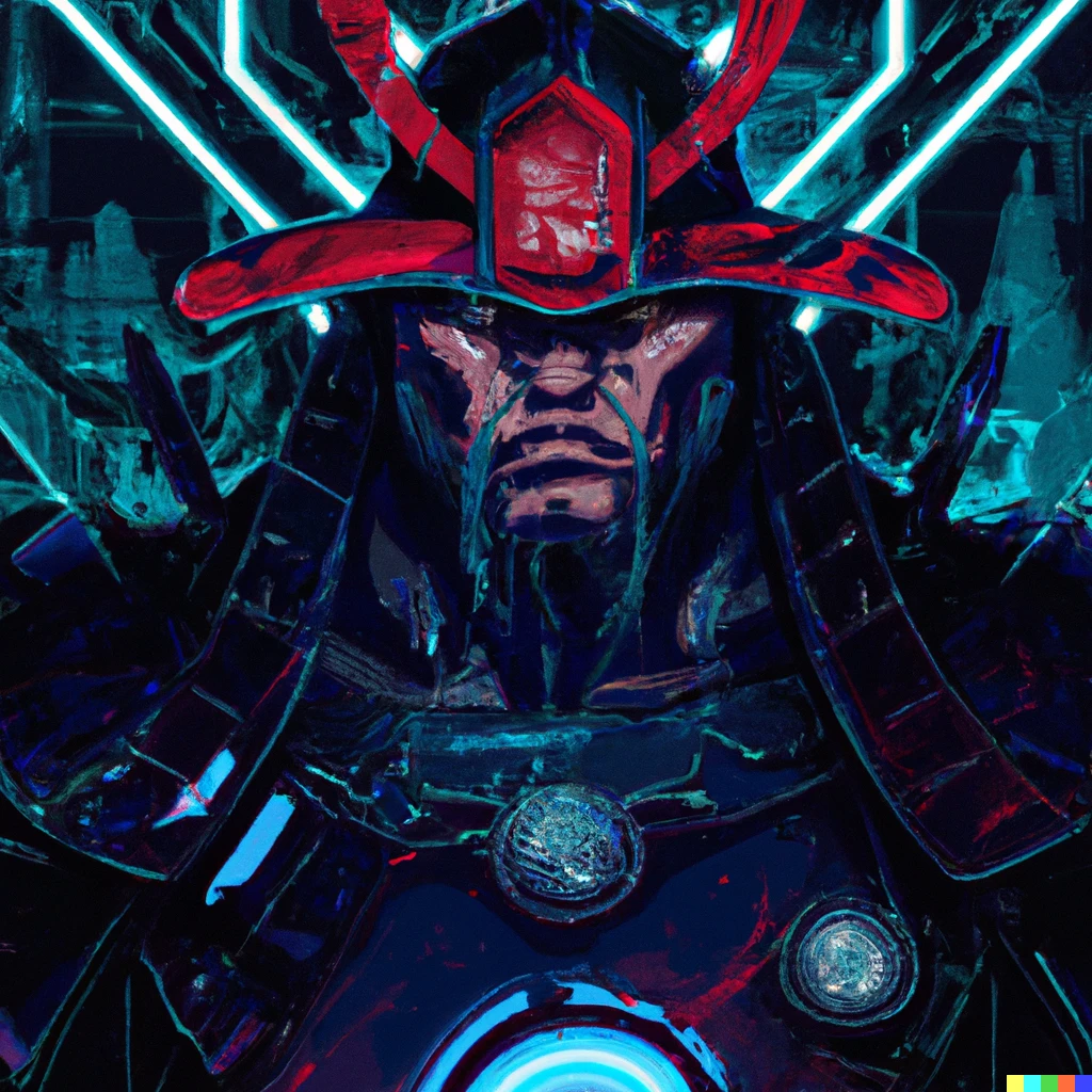 Prompt: Samurai Cyberpunk, Digital Art, Wallpaper