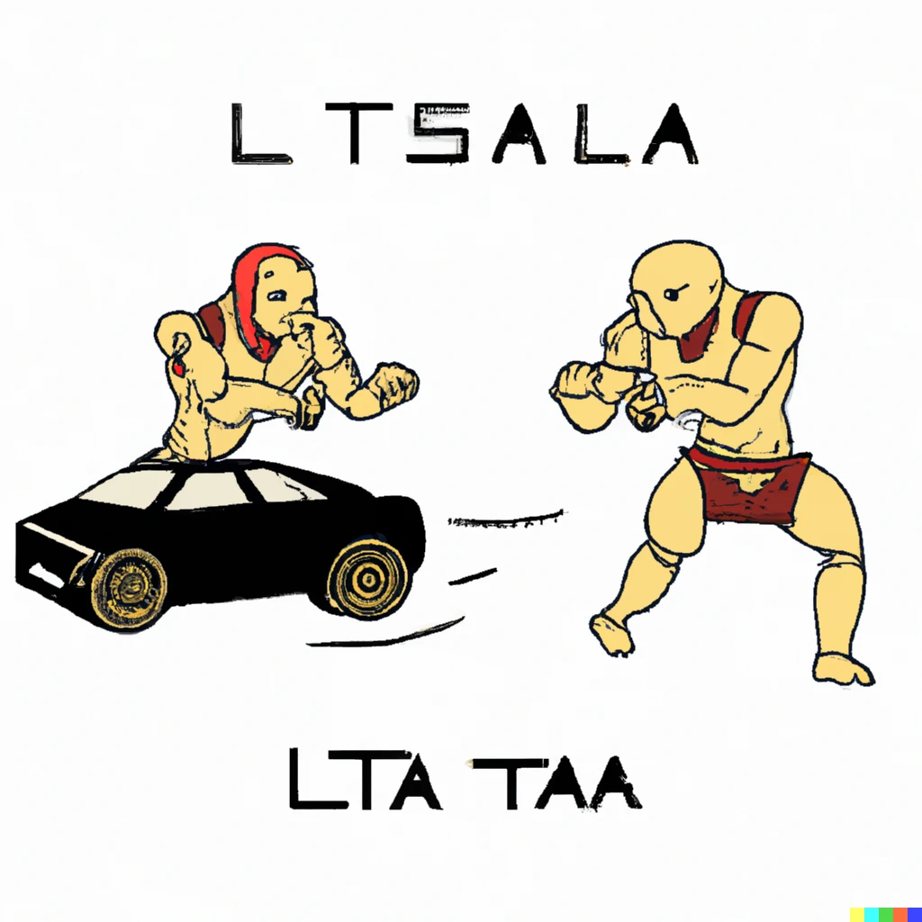 Prompt: LaMDA vs TeslaAI Bot Street Fighter 2 Turbo edition style
