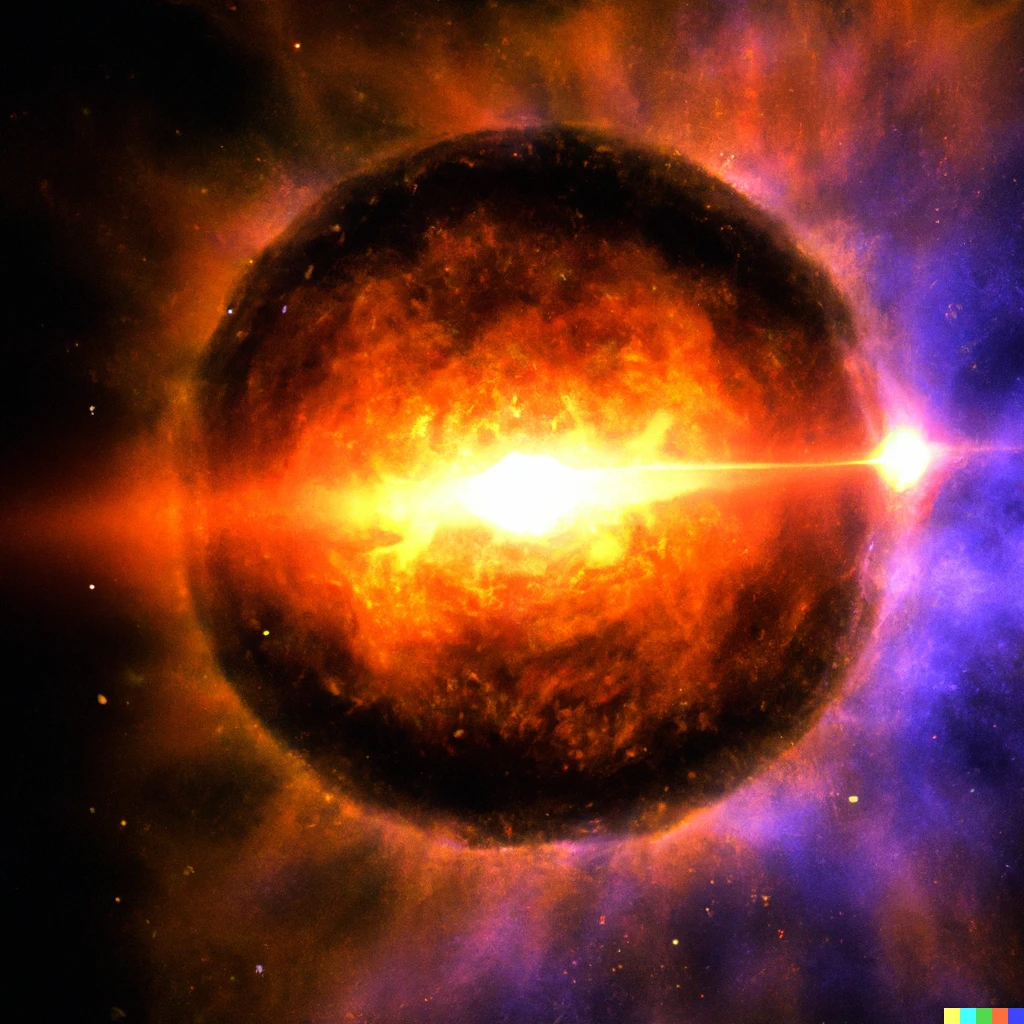 Prompt: A super nova explode on space full color 