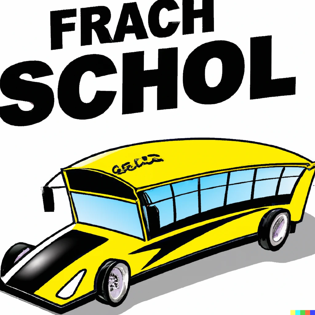 Prompt: formula one school bus