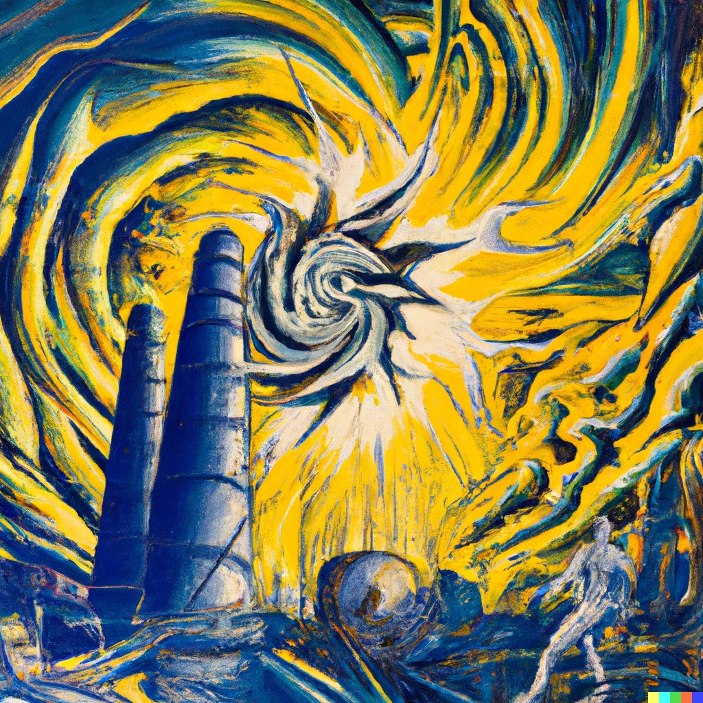 Prompt: A nuclear blast in Europe painted by David Alfaro Siqueiros