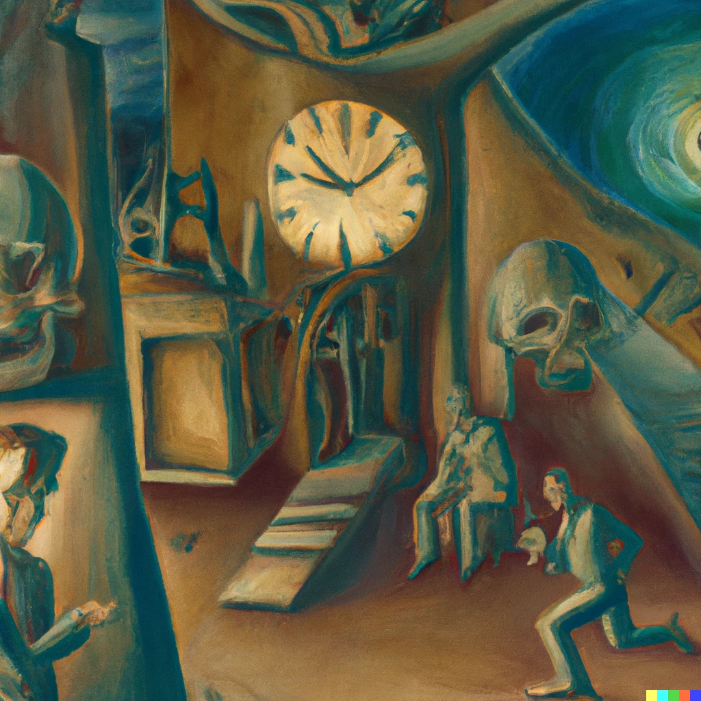Prompt: The persistence of time painted by David Alfaro Siqueiros
