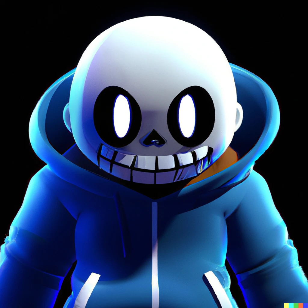 Prompt: sans from undertale hd photo