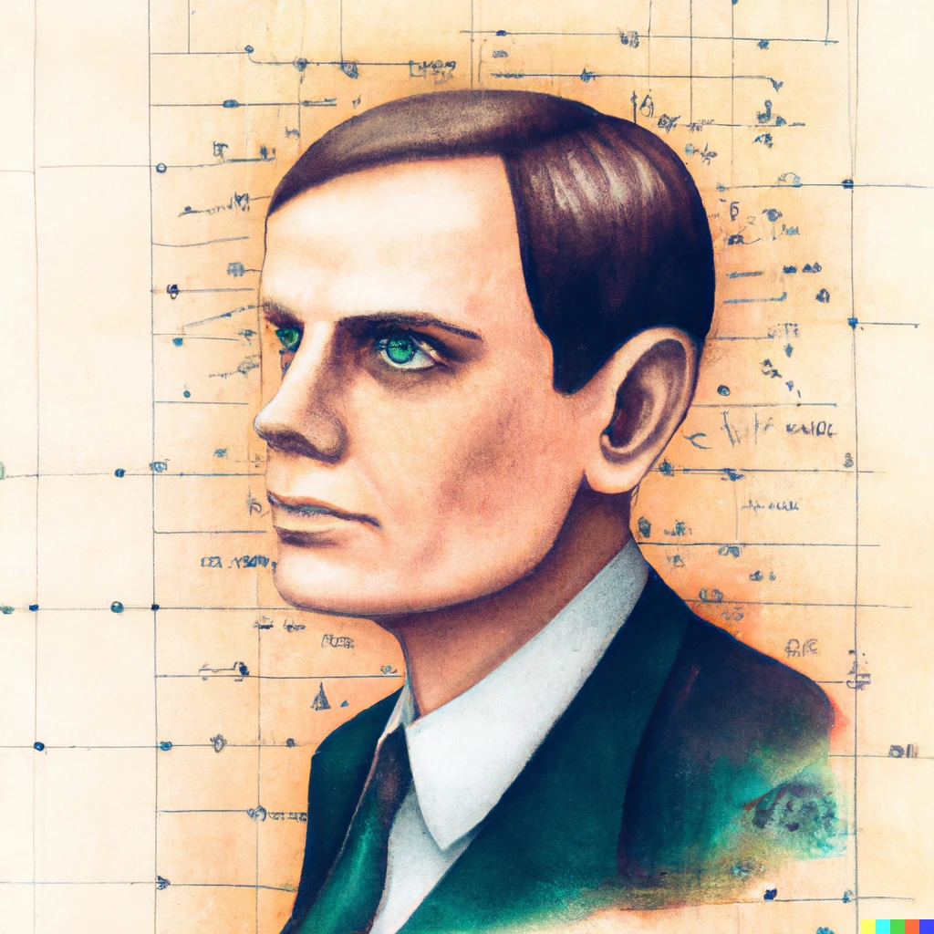 Prompt: Alan Turing by DALL•E