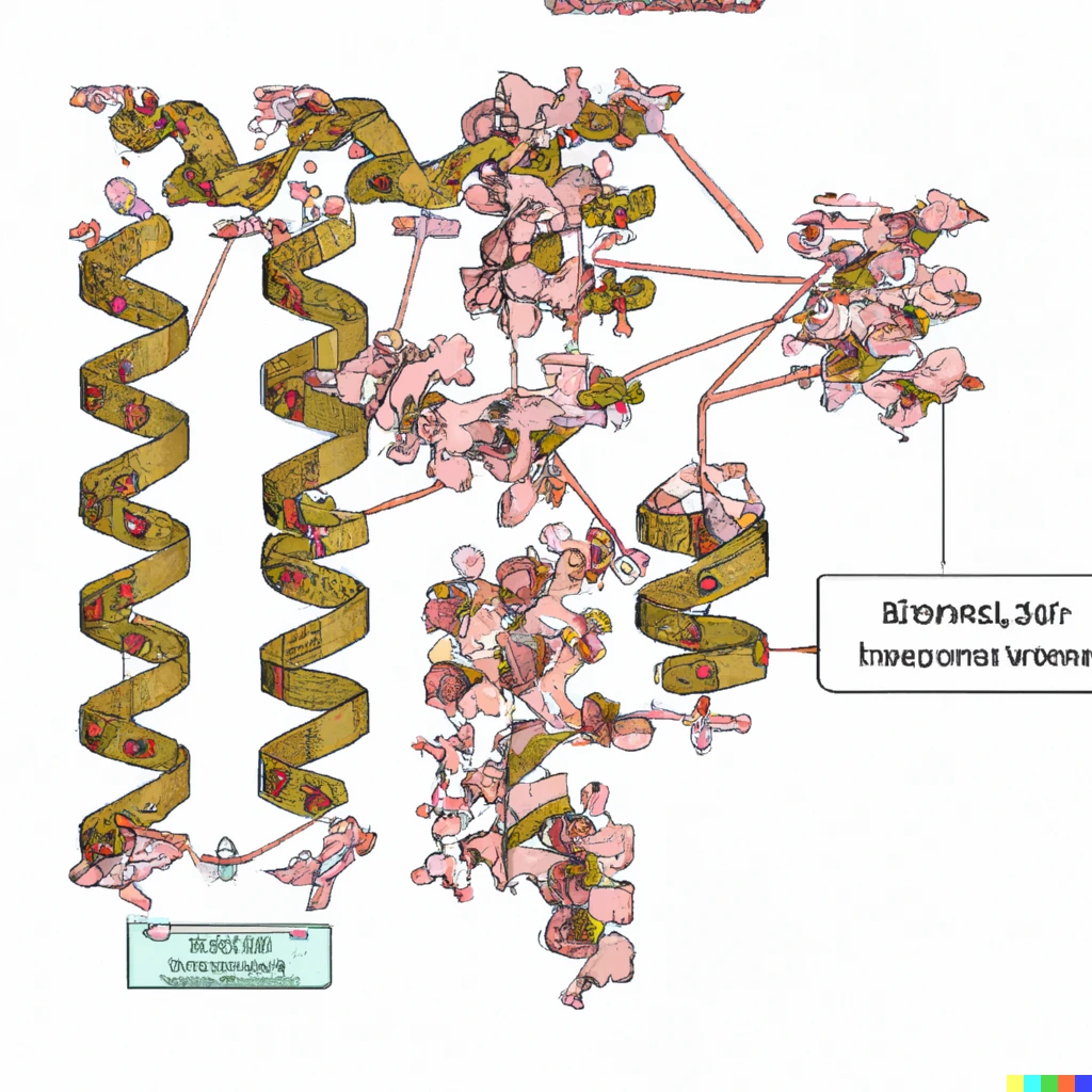 Prompt: very complicated protein structure