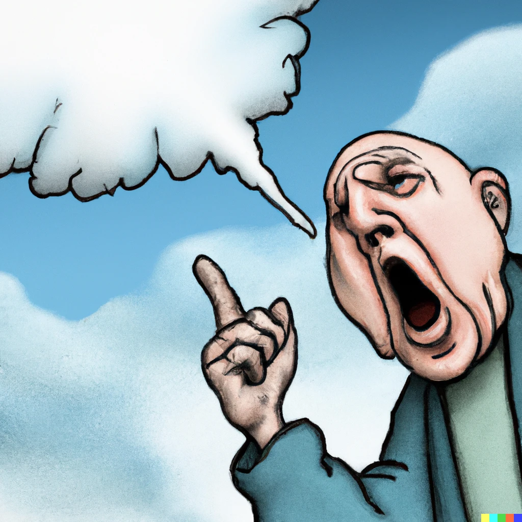 Prompt: Old man yells at cloud