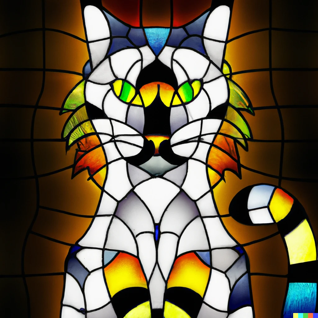 black-and-white-cat-as-stained-glass-window-dall-e-2-openart