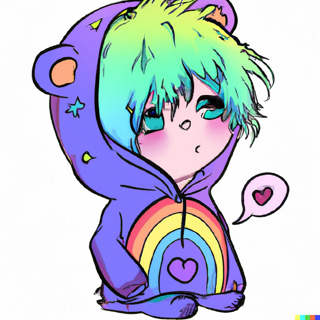Prompt: Awsten Knight as a Care Bear