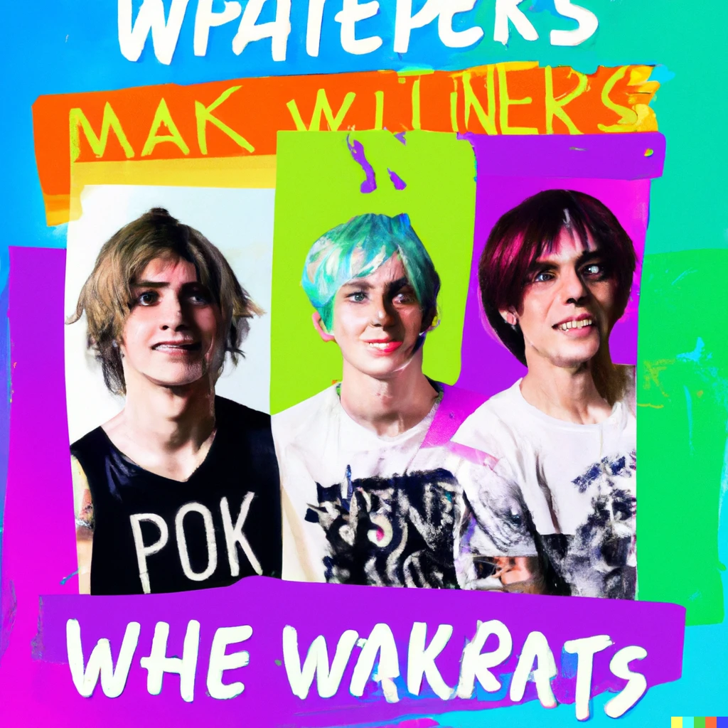 Prompt: Leaked image of Waterparks’ next album cover
