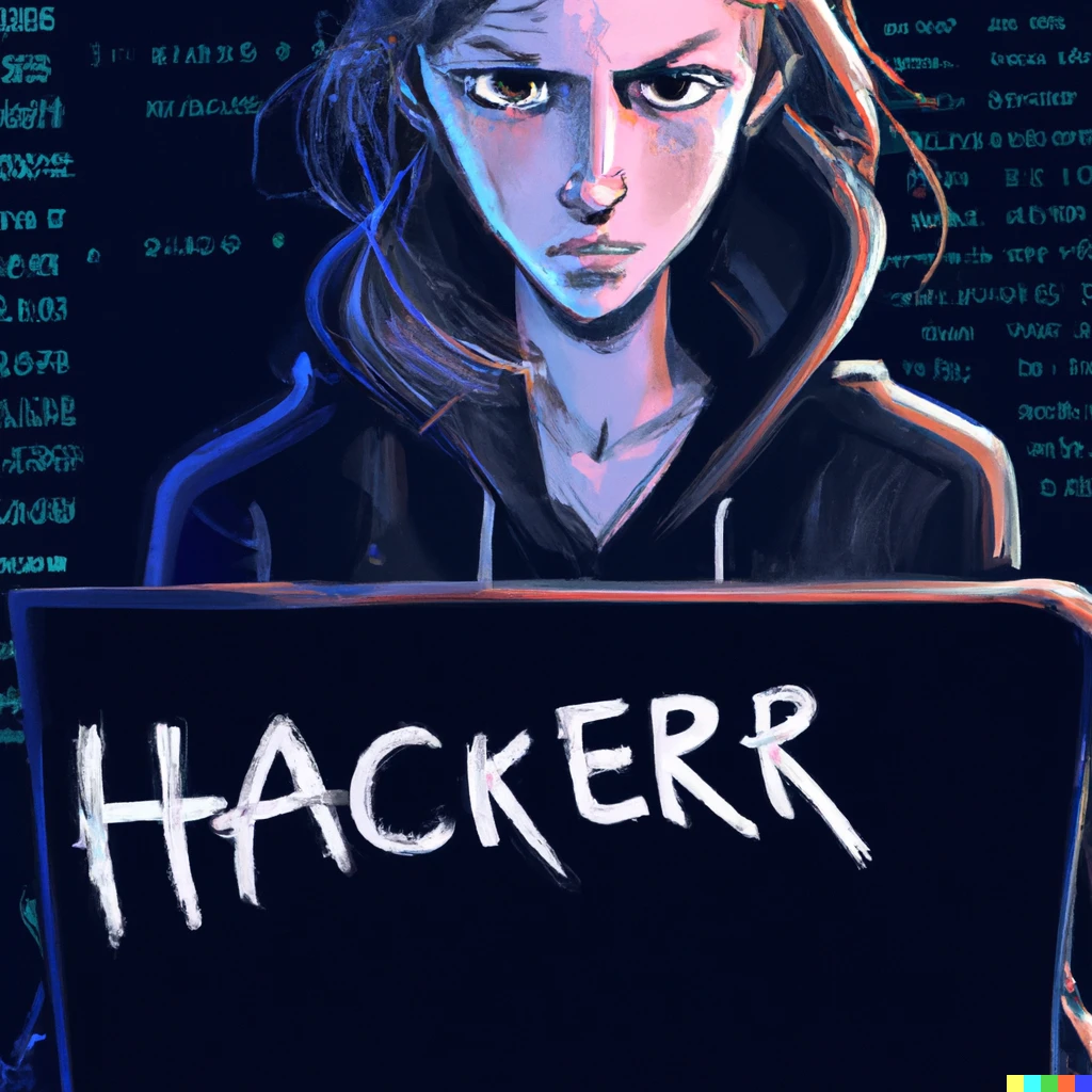Prompt: computer hacker, digital art