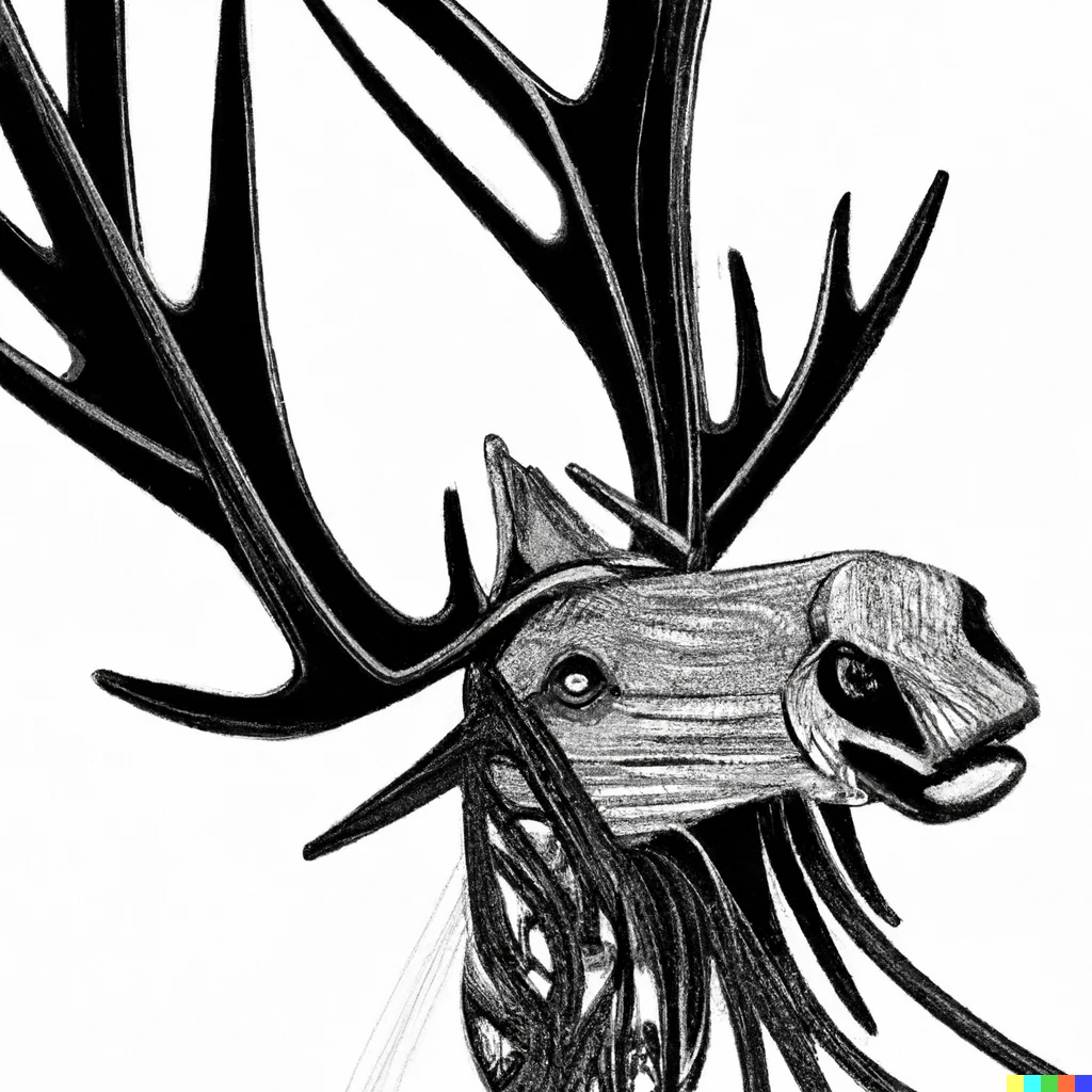 Prompt: a moose in the style of HR Giger