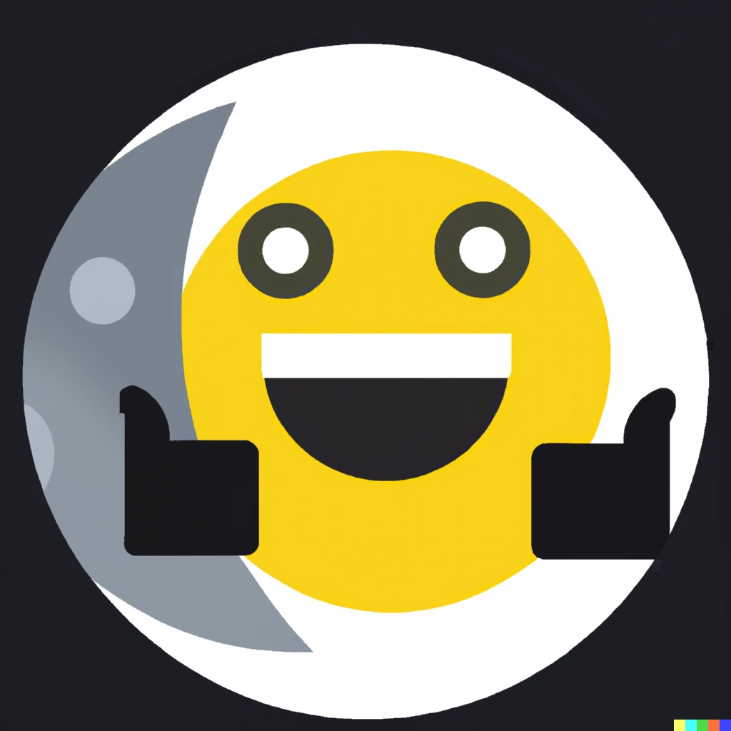 Prompt: An emoji perfectly protraying the feeling when you find out you've been selected to go to the moon