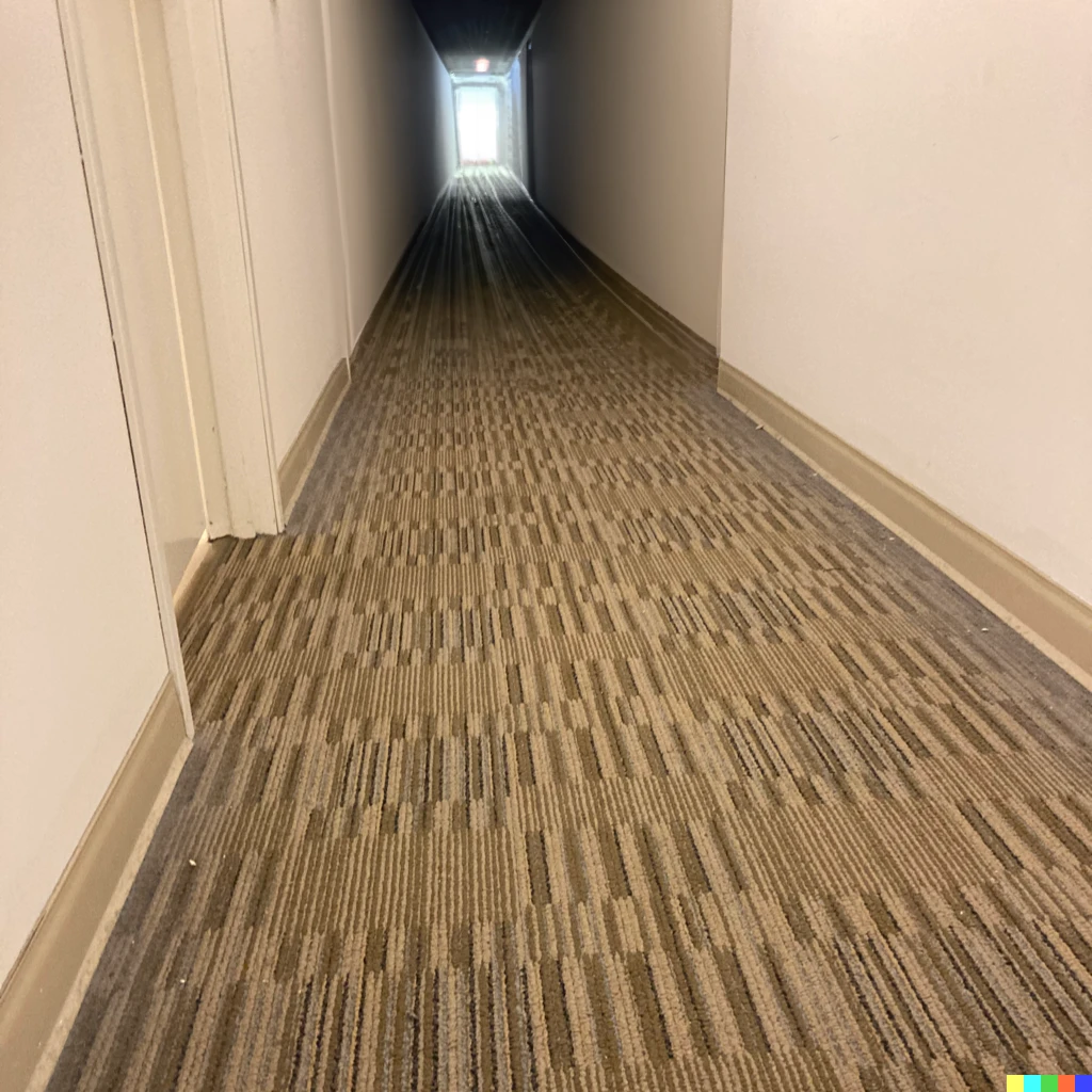 Prompt: hallway leading to an ethereal realm, photograph taken with iPhone SE