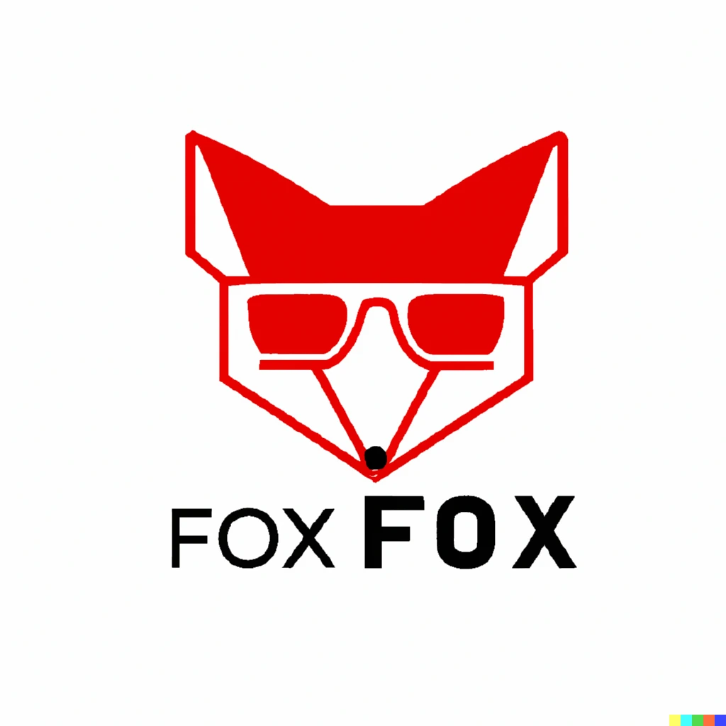 Prompt: "A logo of a red fox wearing sunglasses, minimalist, geometric, line art, from the portfolio of an award winning designer."