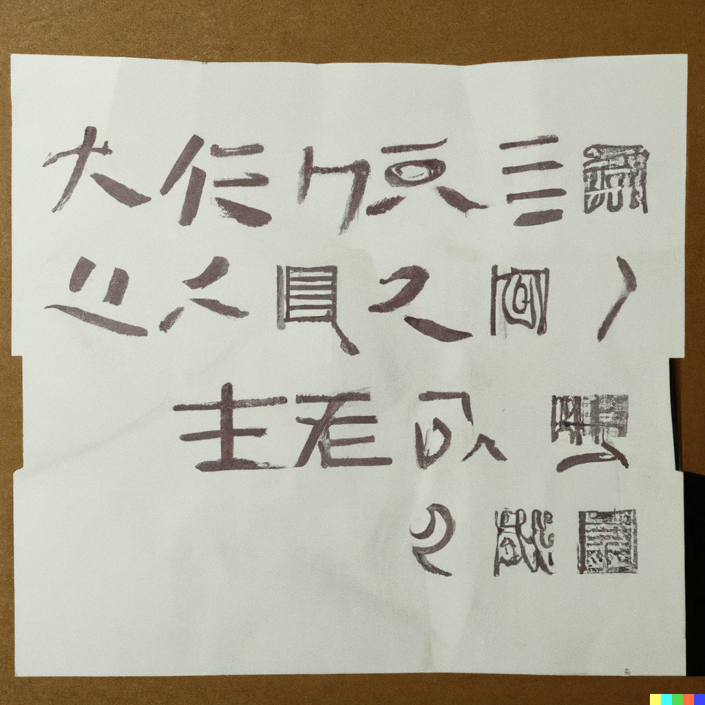Prompt: A ransom note written in Japanese