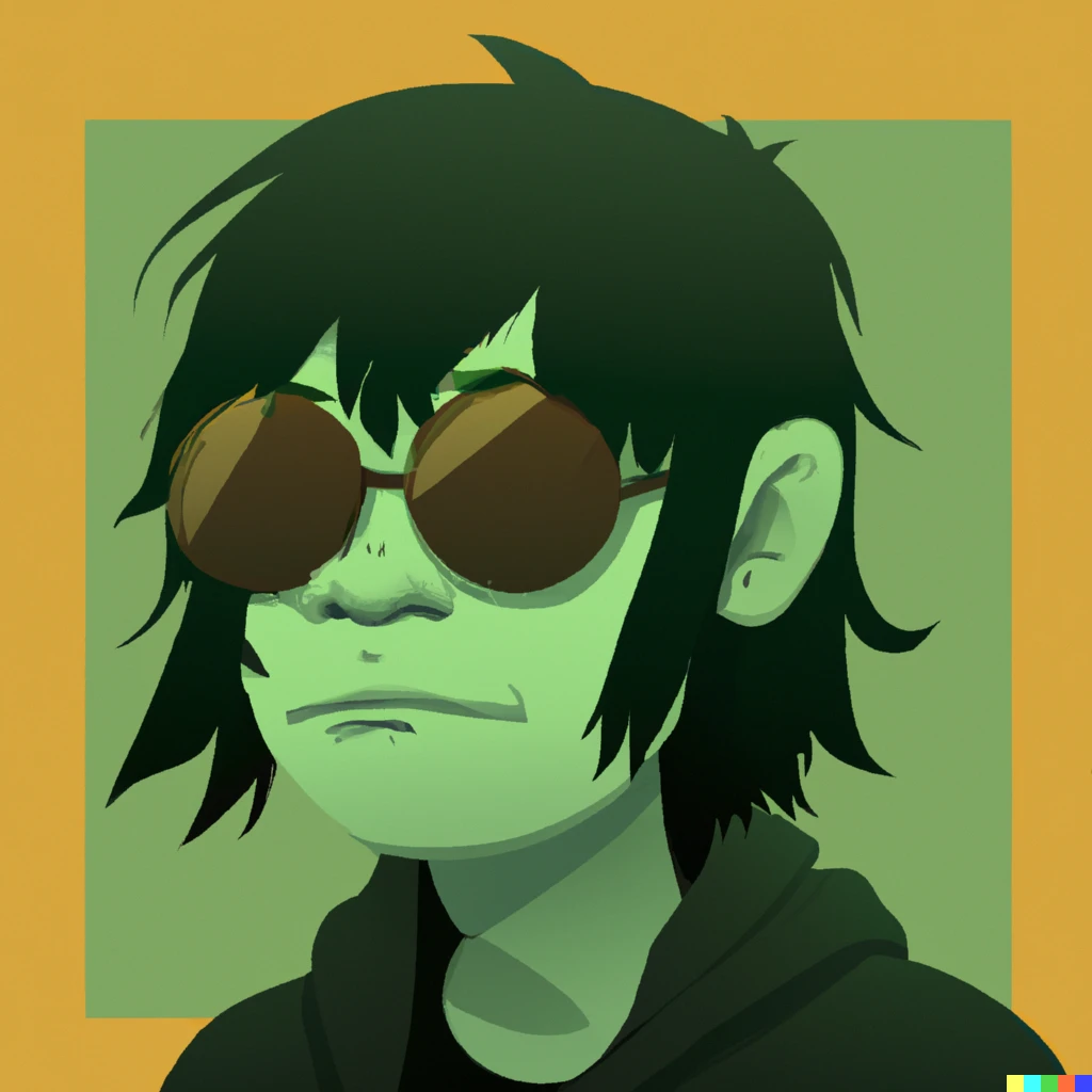 Prompt: “Murdoc from Gorillaz, fanart, trending”