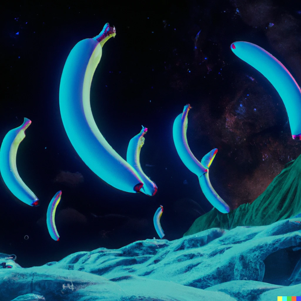 Prompt: space bananas, unreal engine